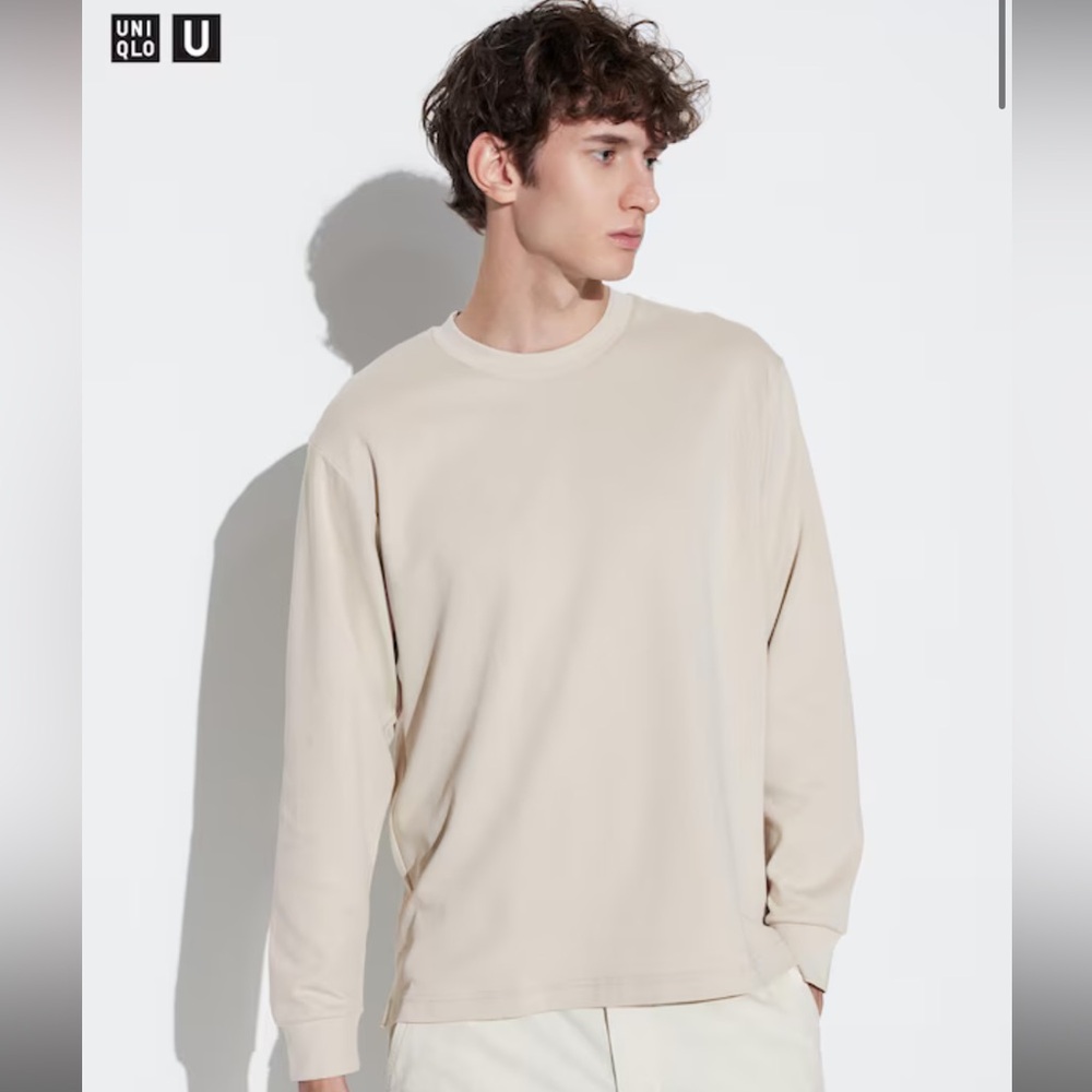 Uniqlo AIRism Cotton Crew Neck Long Sleeve UV Blocking T-Shirt size Large